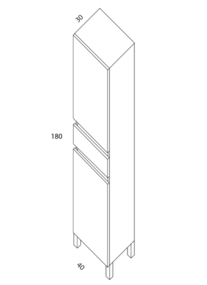 BELSARA 3 CAJONES - COLUMNA 2 PUERTAS 1 CAJÓN 40X180X30
