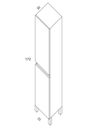 BELSARA 3C - COLUMNA 2 PUERTAS 35X172X30 COLOR PROMOCION