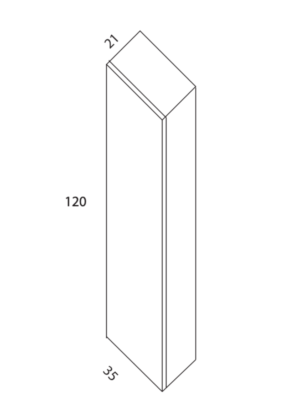 BELSARA 3C - MEDIA COLUMNA 1 PUERTA 35X120X21 SUSP COLOR PROMOCION