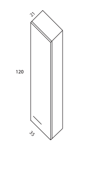 SORIA CON PATAS - MEDIA COLUMNA 1 PUERTA 35X120X21 SUSP COLOR PROMOCION