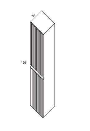 CORAL - COLUMNA 2 PUERTAS 35X160X30 SUSPENDIDA COLOR PROMOCION