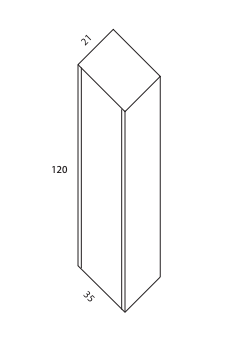 DUBAI 2C - MEDIA COLUMNA DUBAI 1 PUERTA 35X120X21 COLOR PROMOCION