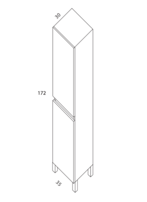 Columna AGORA 2 PUERTAS 35x172x30
