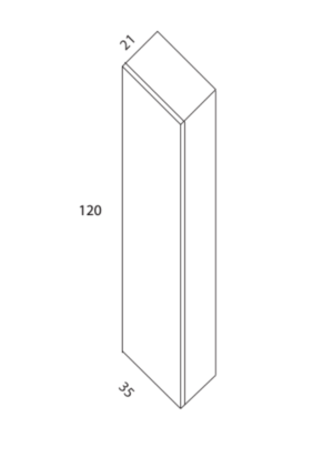 Media columna AGORA 1 PUERTA 35x120x21