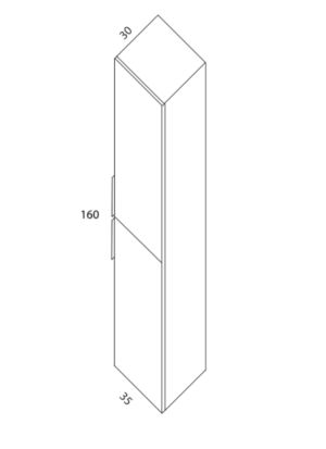 BELENZA - COLUMNA 2 PUERTAS 35x160x30 SUSPENDIDA