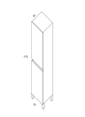 BELSARA 2 CAJONES - COLUMNA 2 PUERTAS 35x172x30