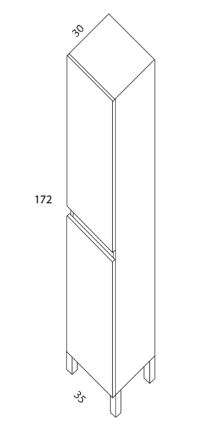 MALTA - COLUMNA 2 PUERTAS 35X172X30 COLOR PROMOCION