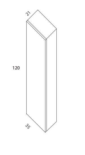 MALTA - MEDIA COLUMNA 1 PUERTA 35X120X21 COLOR PROMOCION