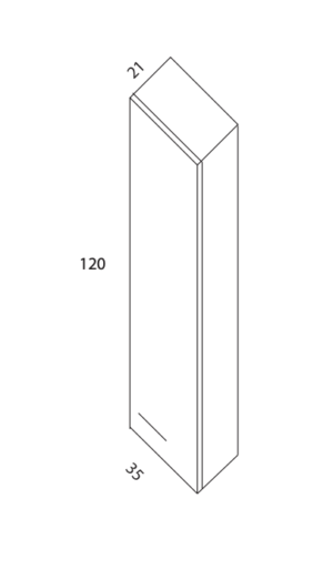 SORIA SUSPENDIDO - MEDIA COLUMNA 1 PUERTA 35X120X21 COLOR PROMOCION
