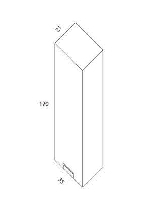 TONARA 2CAJONES - MEDIA COLUMNA 1 PUERTA 35X120X21 COLOR PROMOCION