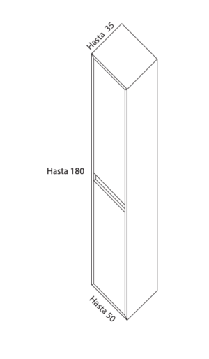 OMEGA - COLUMNA OMEGA 2 PUERTAS 30X150X35